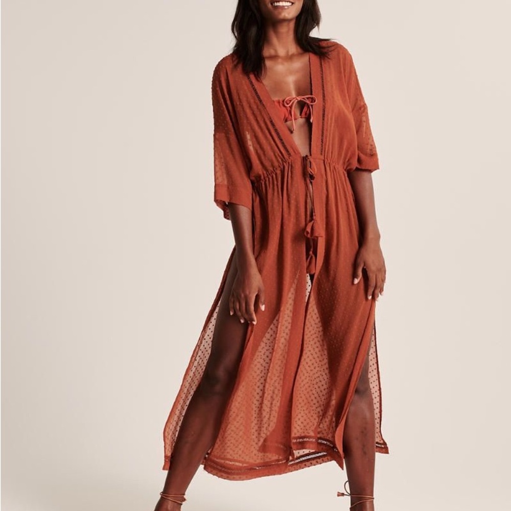 Rust Orange Swimsuit Cover